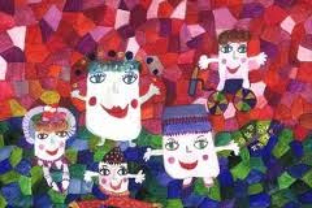 Viens no zīmējumiem Mutes veselības centra 2009. gada kalendārā.
