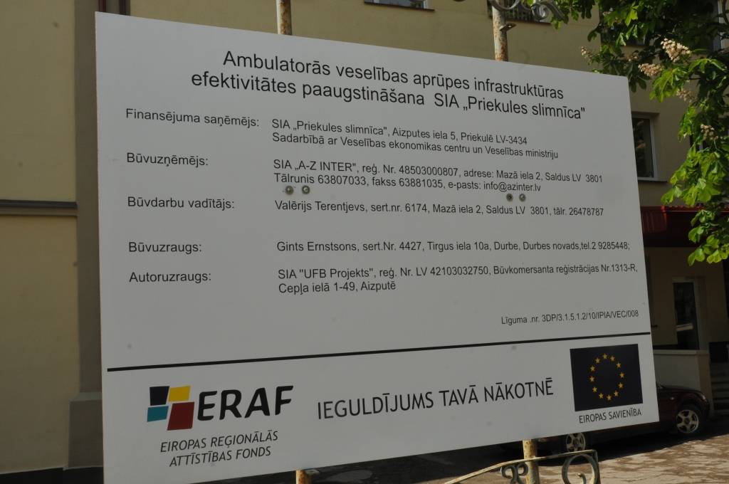 Par vairāk nekā 432 tūkstošiem latu, no kuriem lielākā daļa ir Eiropas reģionālā attīstības fonda finansējums, Priekules slimnīca, nu jau kā ambulatorās palīdzības iestāde, īstenojusi efektivitātes paaugstināšanas projektu. Siltināta...
Autors: Ilze Vainovska