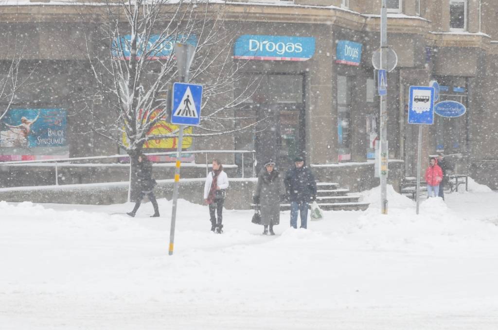 Šodien, 14. janvārī, Liepājā gaisa temperatūra ir ap nulli, gandrīz visu rītu puteņo.
Autors: Uldis Dobelis