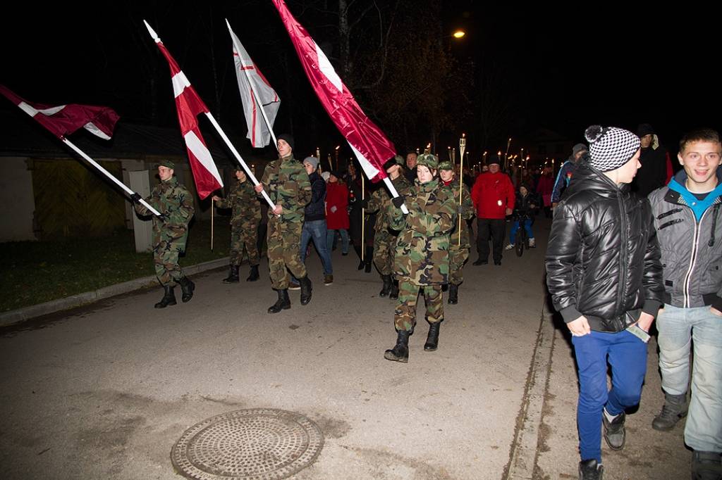 11. novembra Lāpu gājiens Grobiņā.
