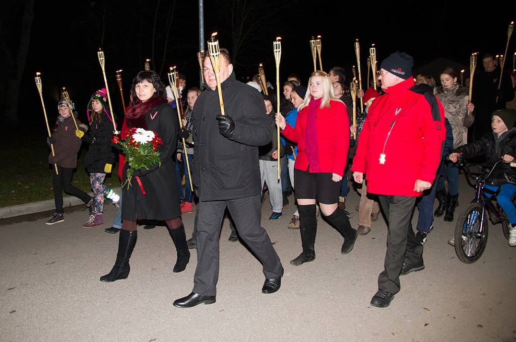 11. novembra Lāpu gājiens Grobiņā.