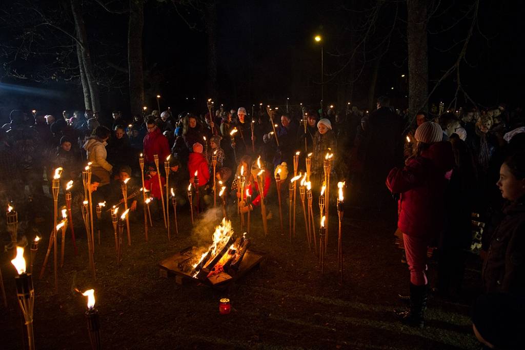 11. novembra Lāpu gājiens Grobiņā.