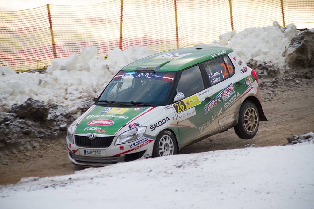 Bildes no Eiropas rallija čempionāta otrā posma - rallija "Liepāja-Ventspils" - pēdējā ātrumposma "Ventspils kalns".