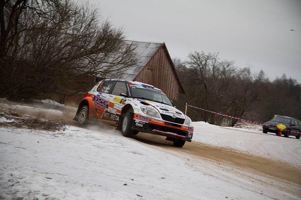 Bildes no Eiropas rallija čempionāta otrā posma - rallija "Liepāja-Ventspils" - otrās dienas.