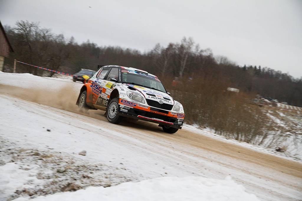 Bildes no Eiropas rallija čempionāta otrā posma - rallija "Liepāja-Ventspils" - otrās dienas.