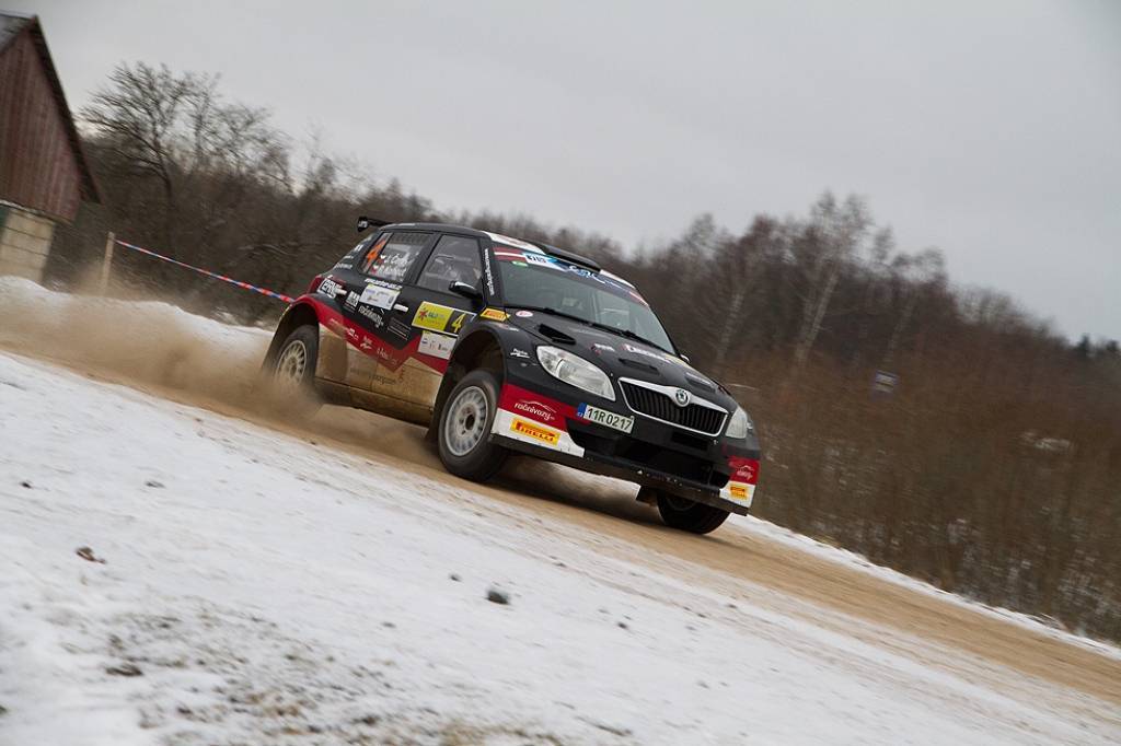 Bildes no Eiropas rallija čempionāta otrā posma - rallija "Liepāja-Ventspils" - otrās dienas.