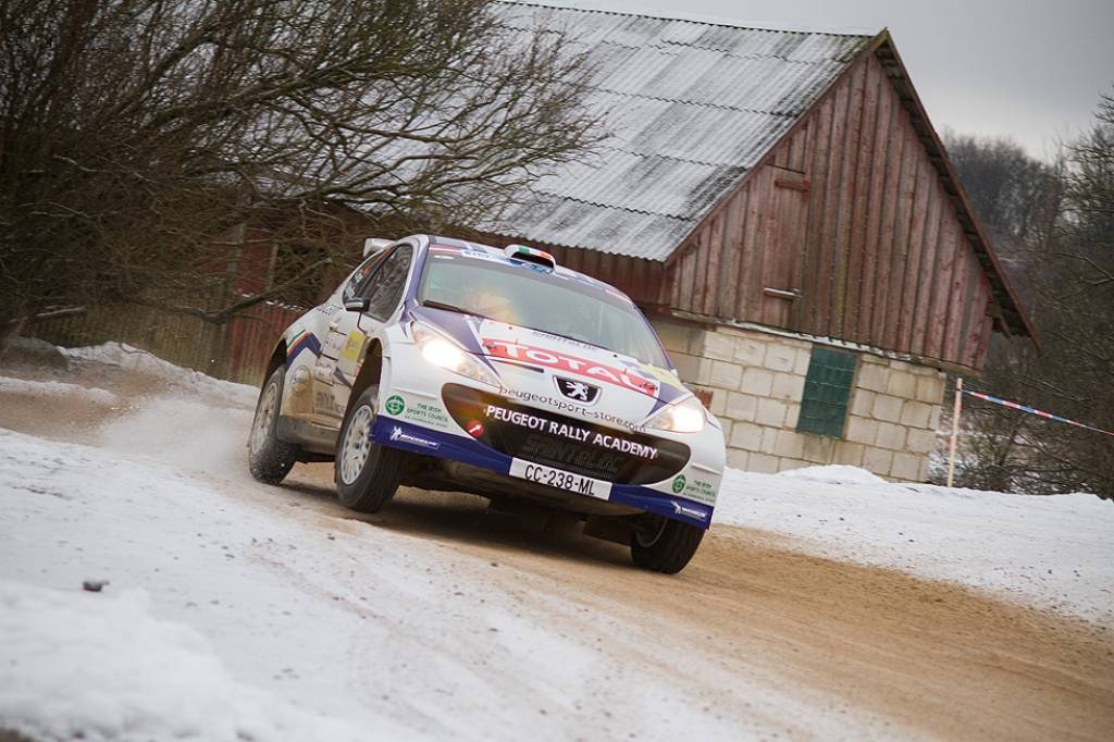 Bildes no Eiropas rallija čempionāta otrā posma - rallija "Liepāja-Ventspils" - otrās dienas.