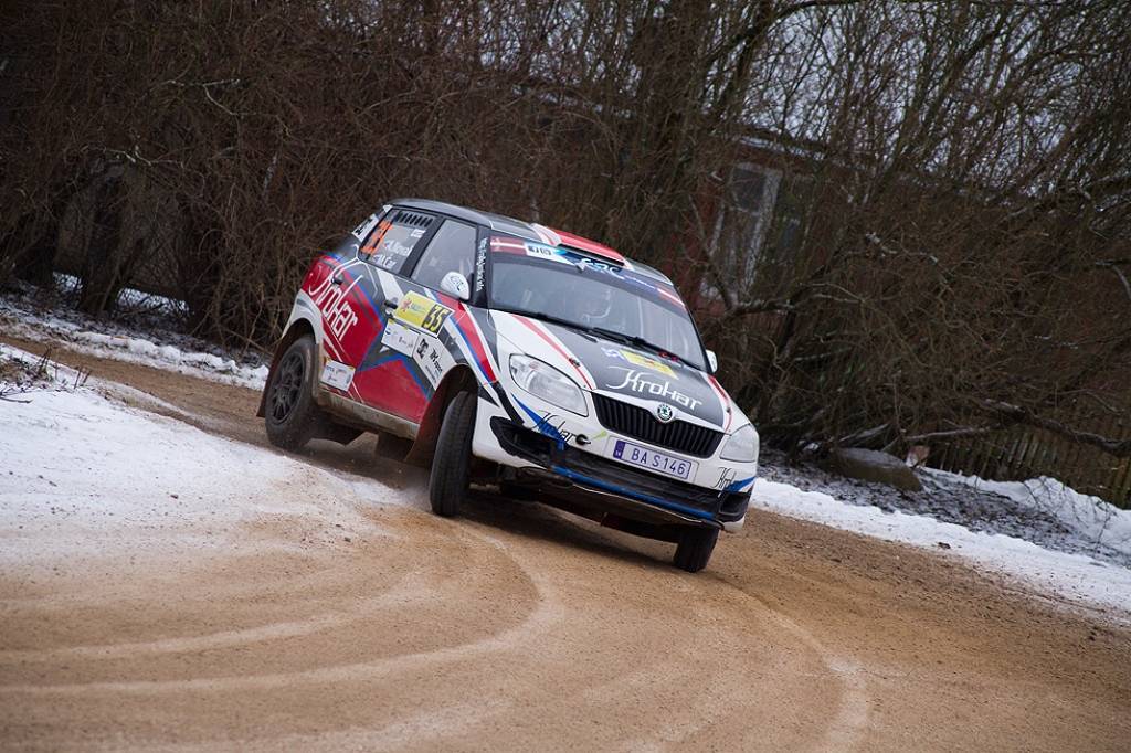 Bildes no Eiropas rallija čempionāta otrā posma - rallija "Liepāja-Ventspils" - otrās dienas.