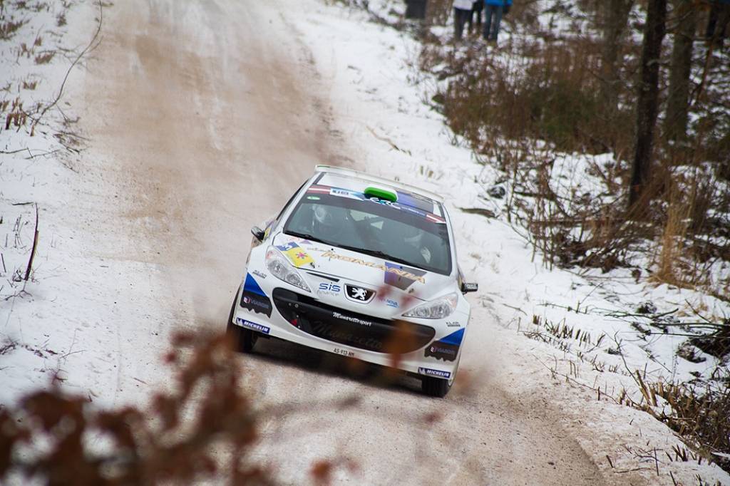 Bildes no Eiropas rallija čempionāta otrā posma - rallija "Liepāja-Ventspils" - otrās dienas.