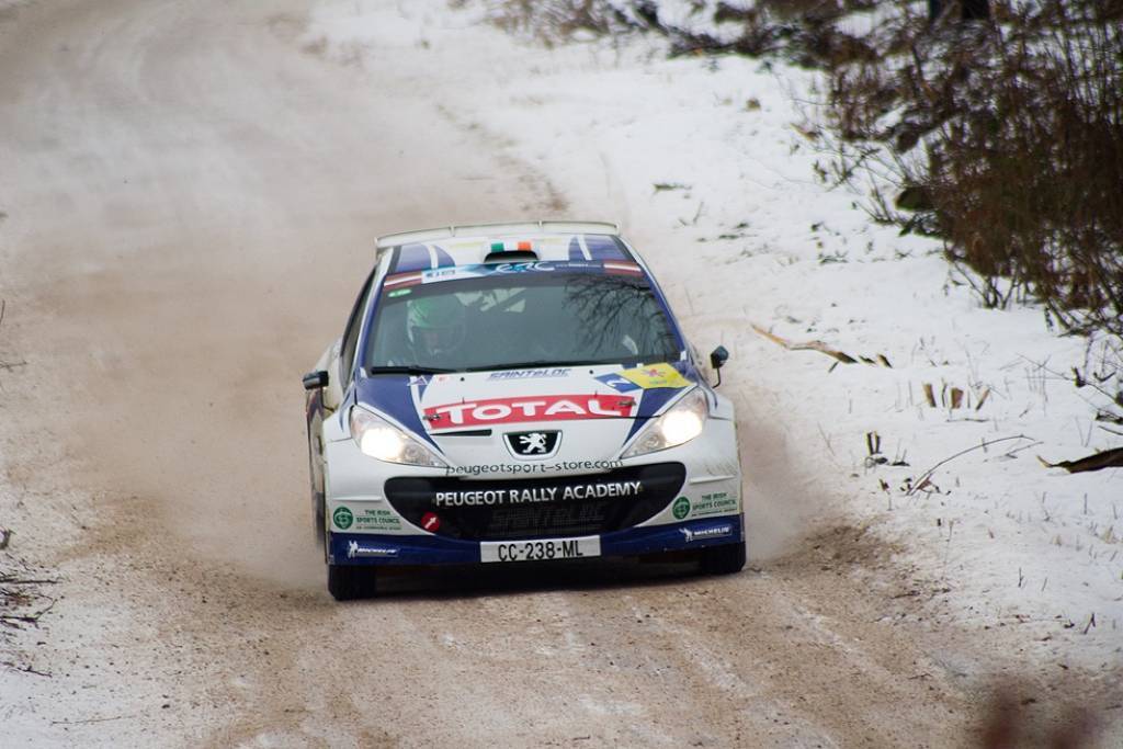 Bildes no Eiropas rallija čempionāta otrā posma - rallija "Liepāja-Ventspils" - otrās dienas.