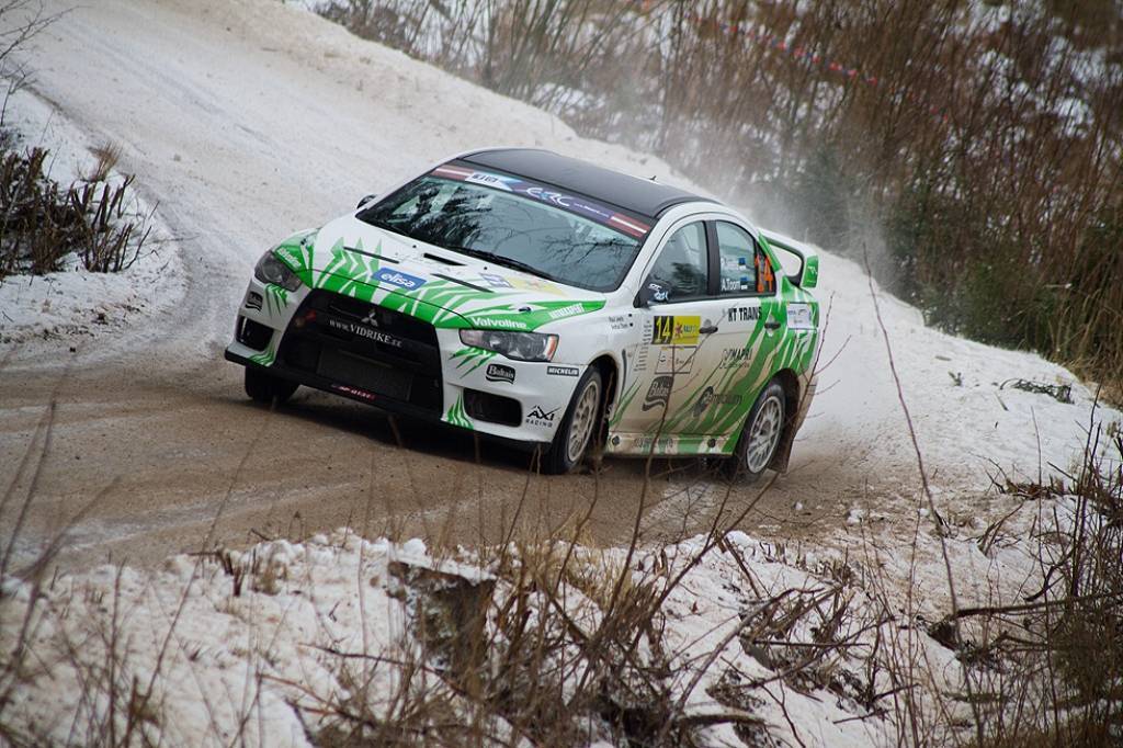 Bildes no Eiropas rallija čempionāta otrā posma - rallija "Liepāja-Ventspils" - otrās dienas.