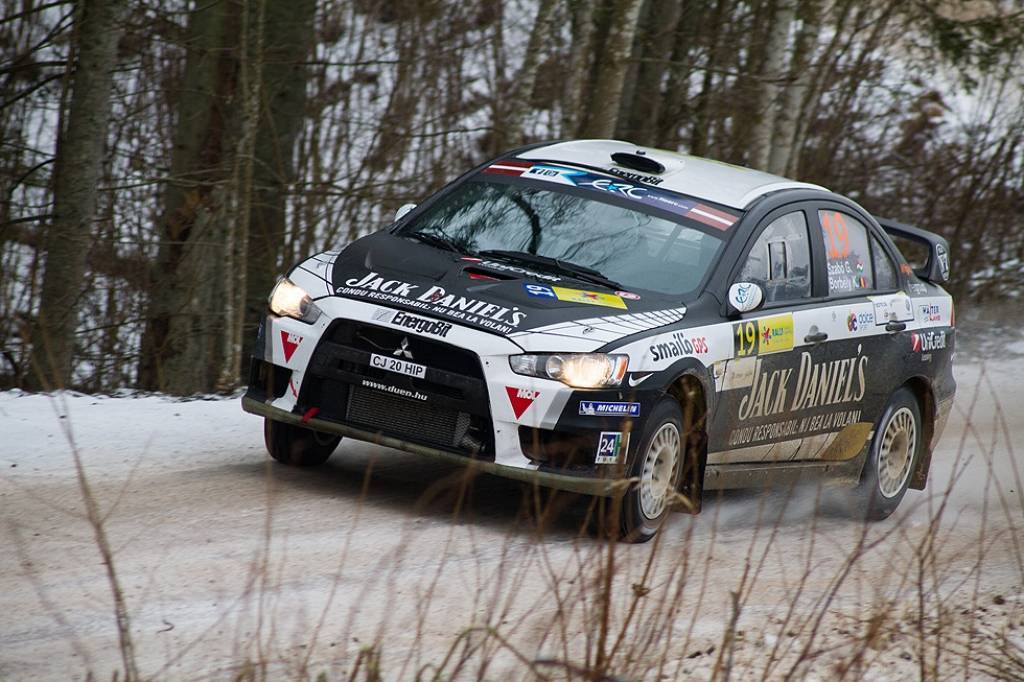 Bildes no Eiropas rallija čempionāta otrā posma - rallija "Liepāja-Ventspils" - otrās dienas.