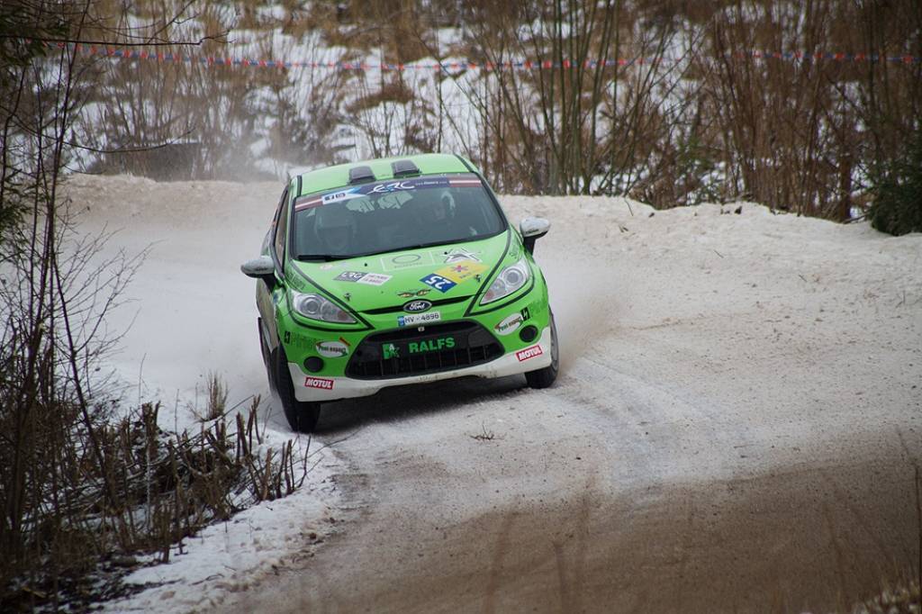 Bildes no Eiropas rallija čempionāta otrā posma - rallija "Liepāja-Ventspils" - otrās dienas.