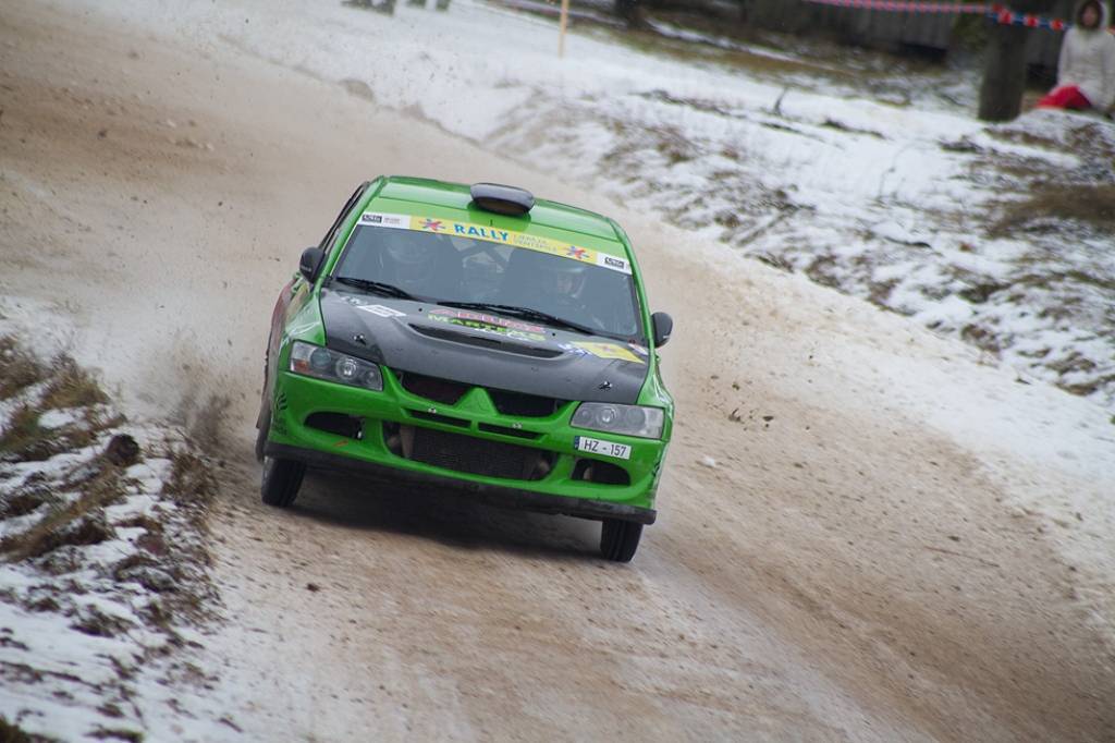 Bildes no Eiropas rallija čempionāta otrā posma - rallija "Liepāja-Ventspils" - otrās dienas.
