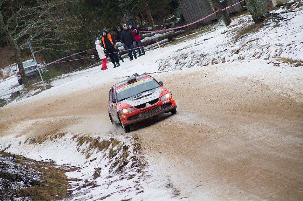 Bildes no Eiropas rallija čempionāta otrā posma - rallija "Liepāja-Ventspils" - otrās dienas.