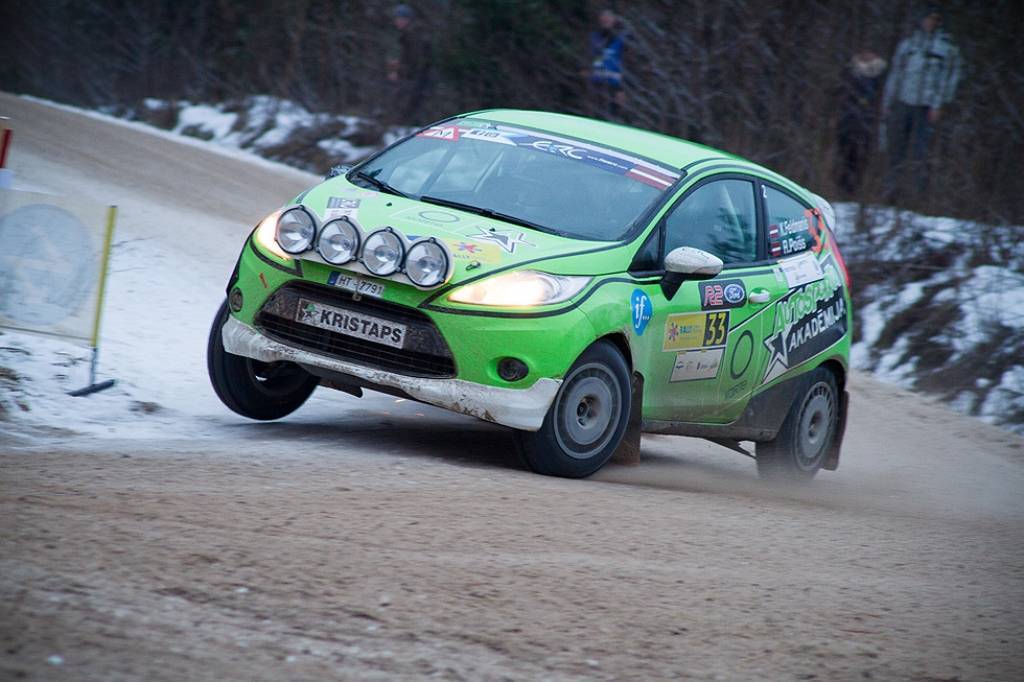Bildes no Eiropas rallija čempionāta otrā posma - rallija "Liepāja-Ventspils" - otrās dienas.