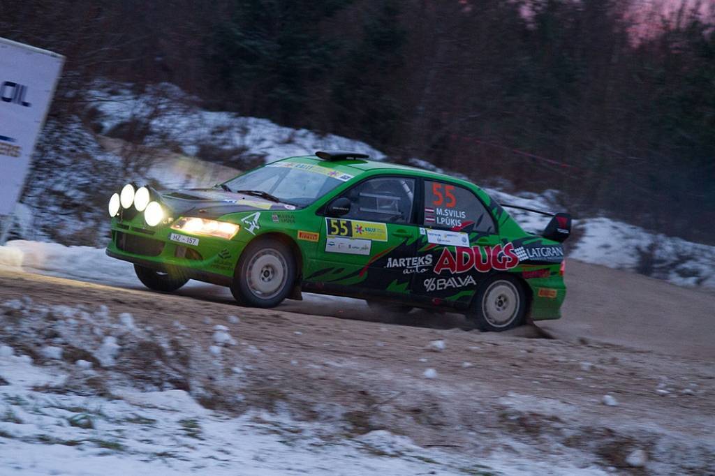 Bildes no Eiropas rallija čempionāta otrā posma - rallija "Liepāja-Ventspils" - otrās dienas.