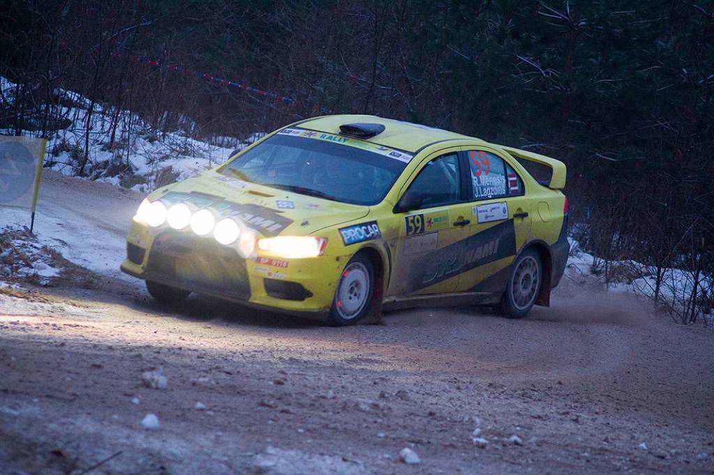 Bildes no Eiropas rallija čempionāta otrā posma - rallija "Liepāja-Ventspils" - otrās dienas.