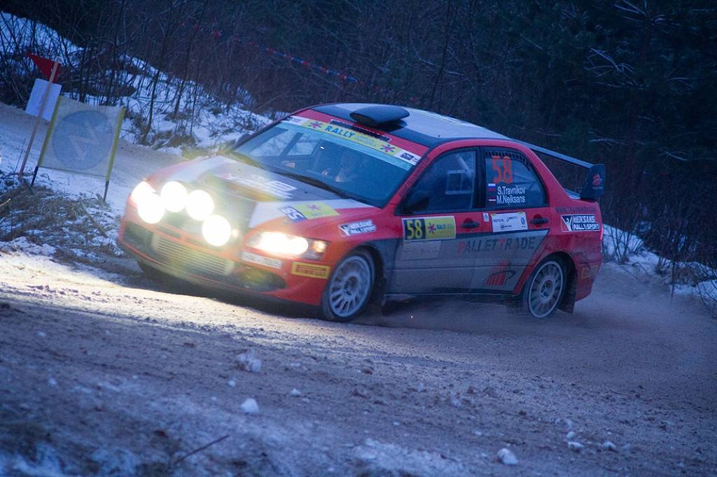 Bildes no Eiropas rallija čempionāta otrā posma - rallija "Liepāja-Ventspils" - otrās dienas.