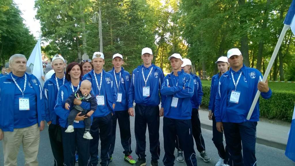 Durbes novada komanda Latvijas Jaunatnes olimpiādē.
Autors: No Ģirta Kauliņa arhīva