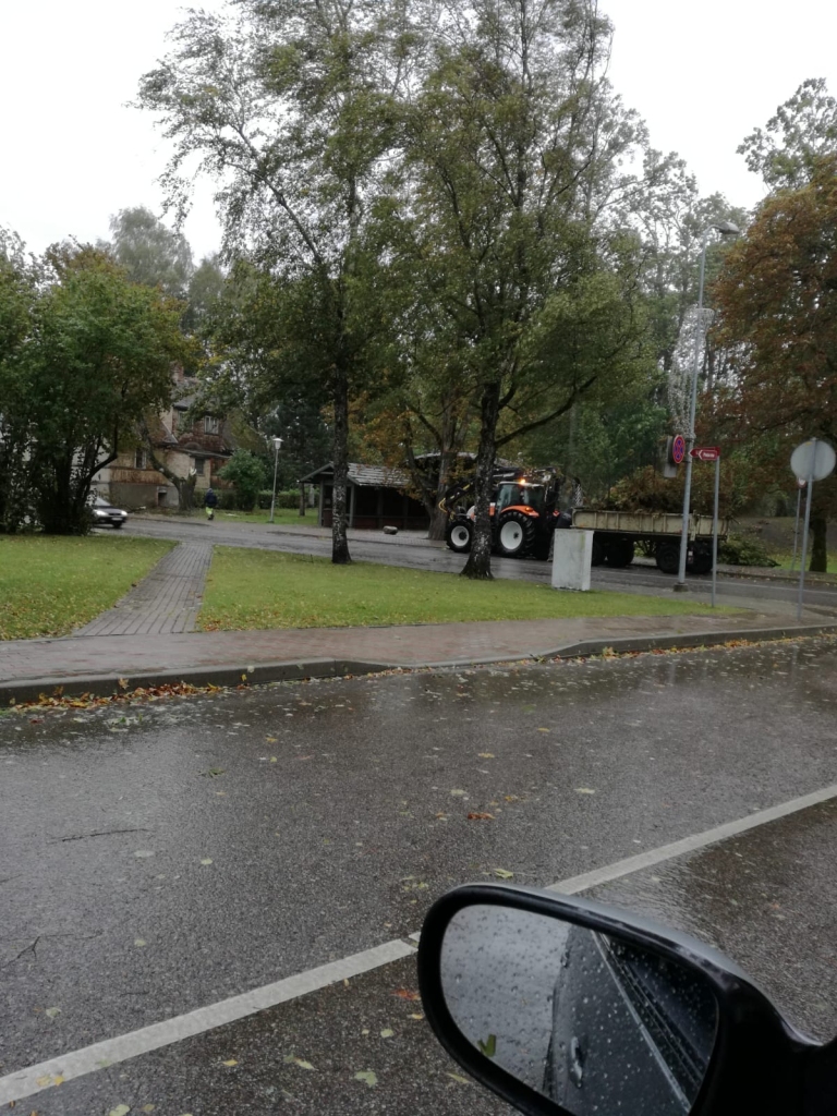 Vēja postījumi Grobiņā. 
Autors: Lasītājas foto