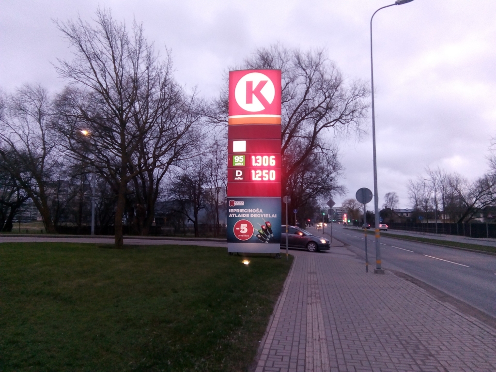 1. janvārī lielākā degvielas cena Liepājā bija 