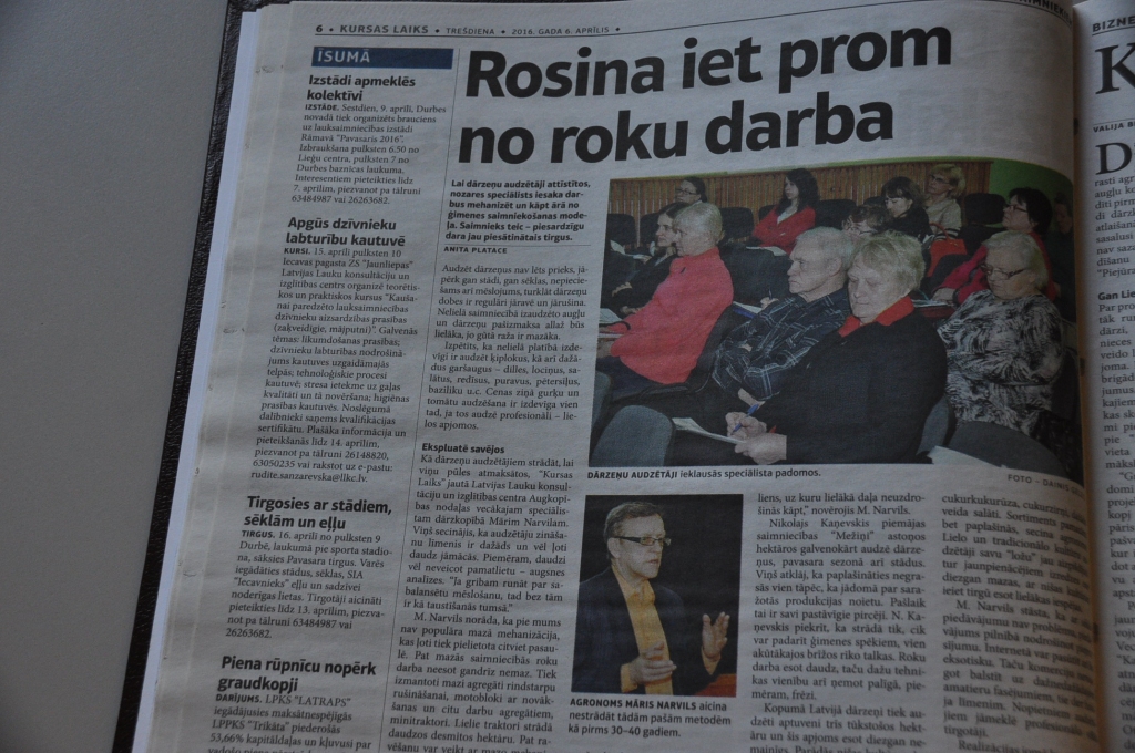 Lauku konsultantu organizētie semināri ar speciālistu piedalīšanos allaž aicinājuši kuplu interesentu pulku. 