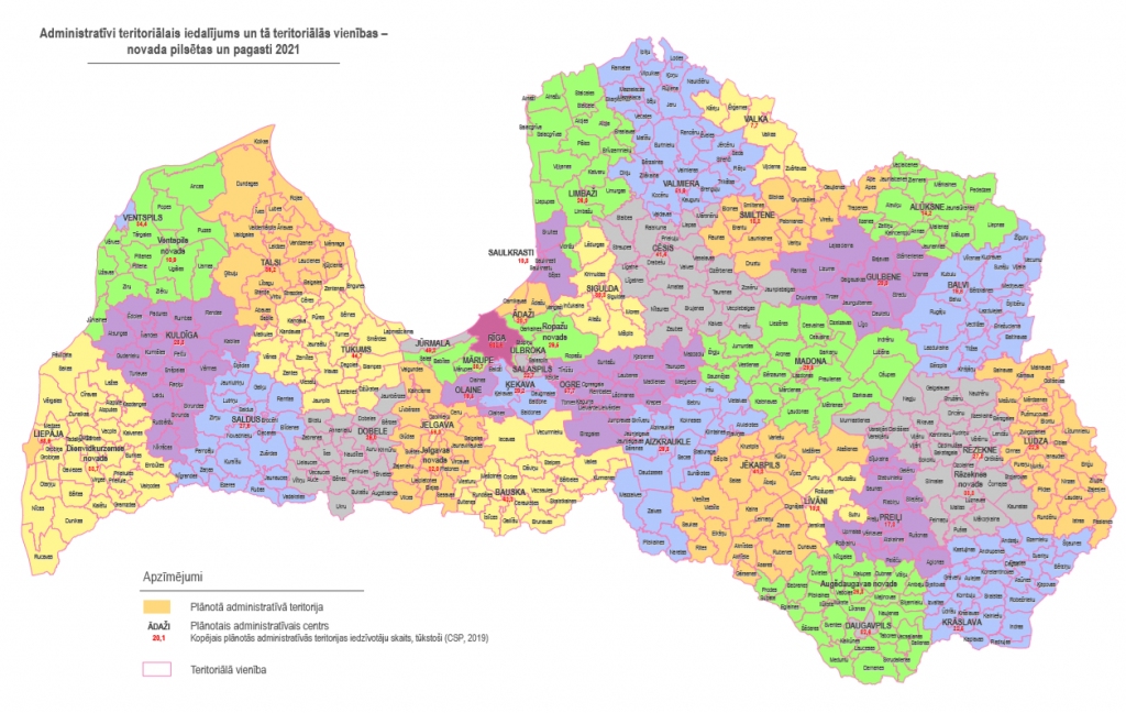 Nākamajā gadā Latvijas administratīvajam iedalījumam būs jauna karte. 